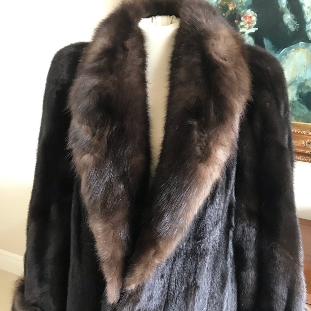 Beautiful luscious sable mink coat, full length